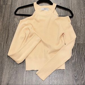 Zara cold shoulder knit top